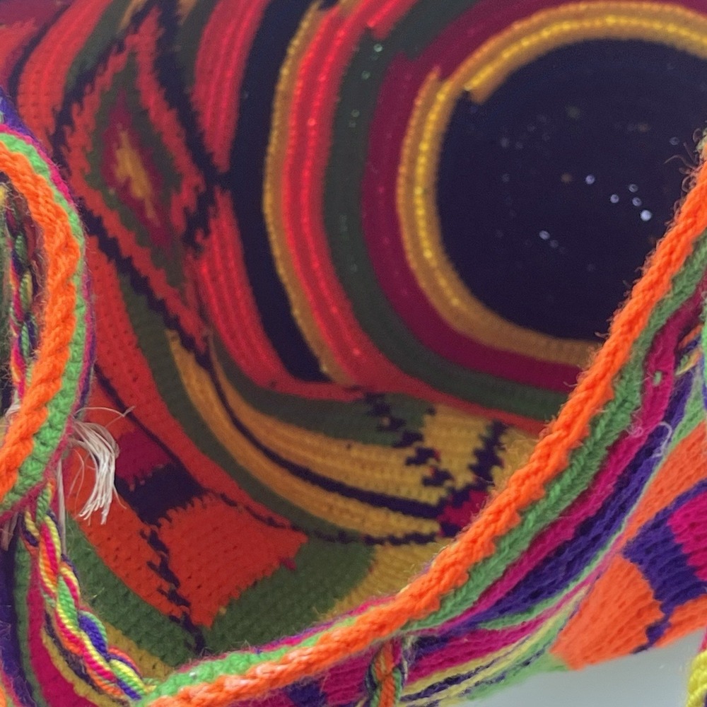 Vibrant Colorful Mochila Wayuu Handbag Purse Handmade Original Unique Boho Fun - Picture 11 of 16